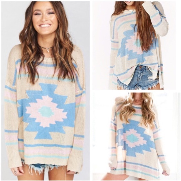 Show Me Your MuMu Aztec Bonfire Sweater XS - Picture 2 of 14